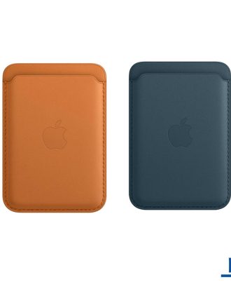 brown and navy blue iphone wallet